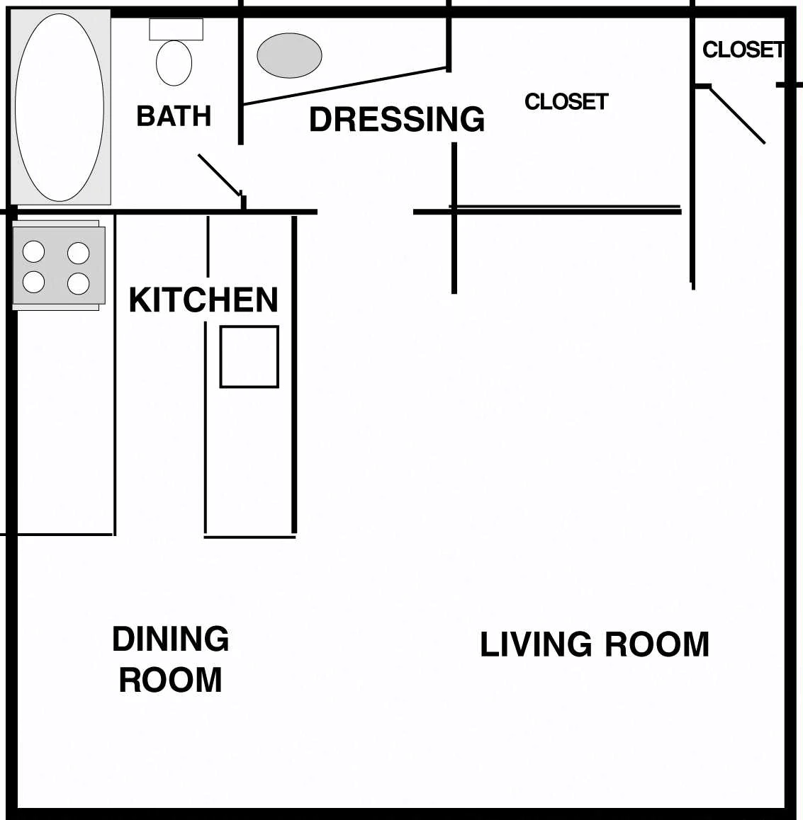 Studio 128 128 floor plan