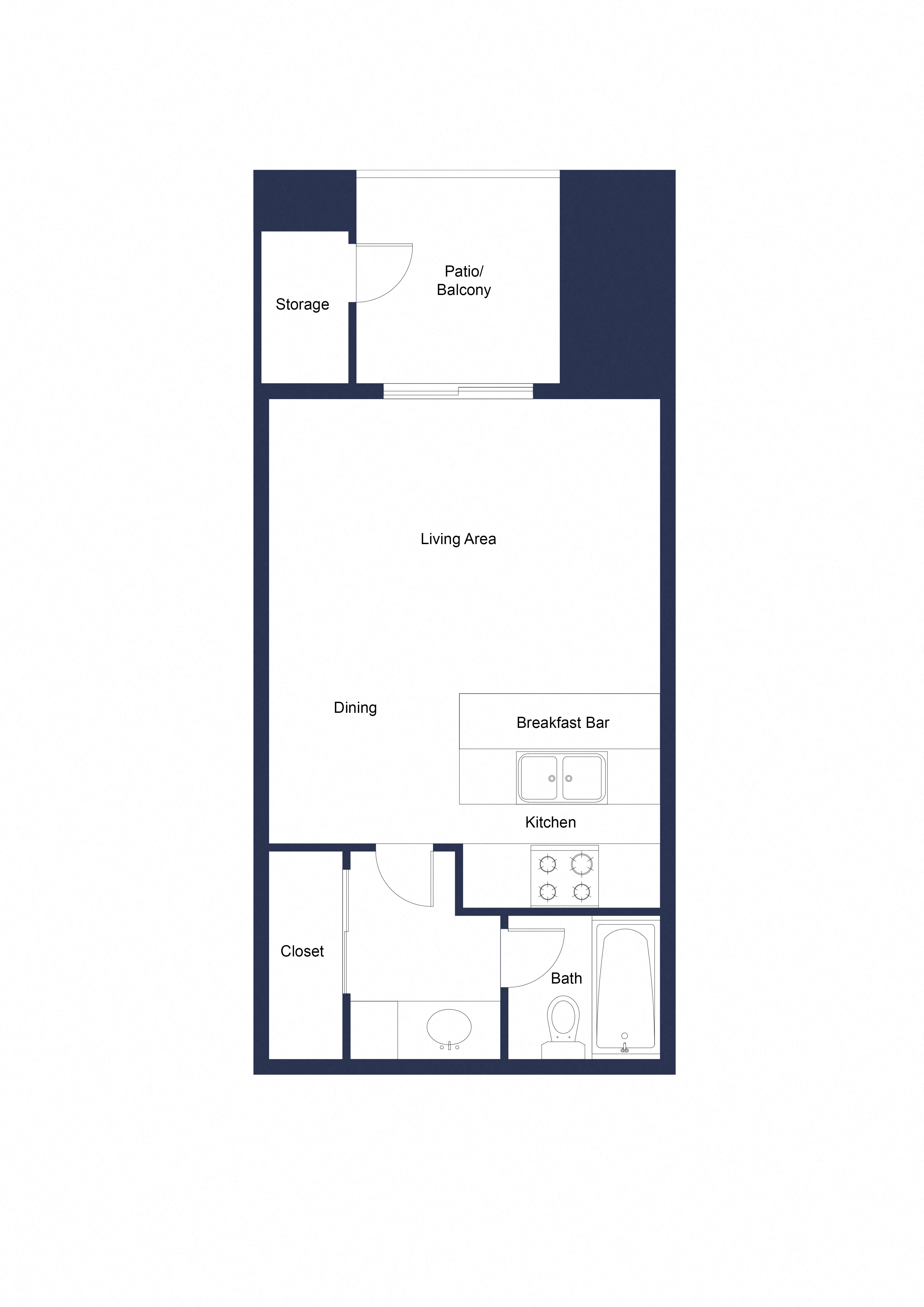 Studio 1001A 1001A floor plan