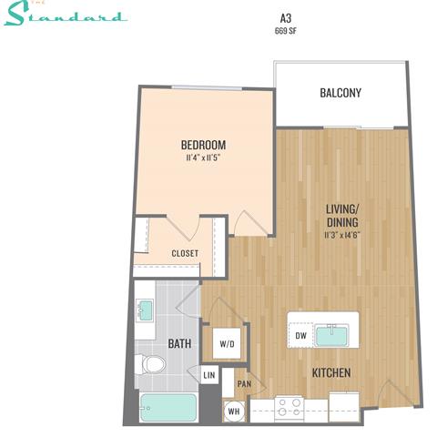 A3 1006 1006 floor plan