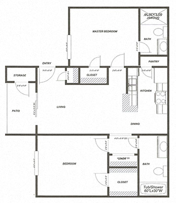 Cypress (2x2 W/D) 1039 1039 floor plan