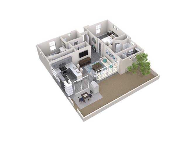 Two Bedroom Two Bathroom 029 029 floor plan