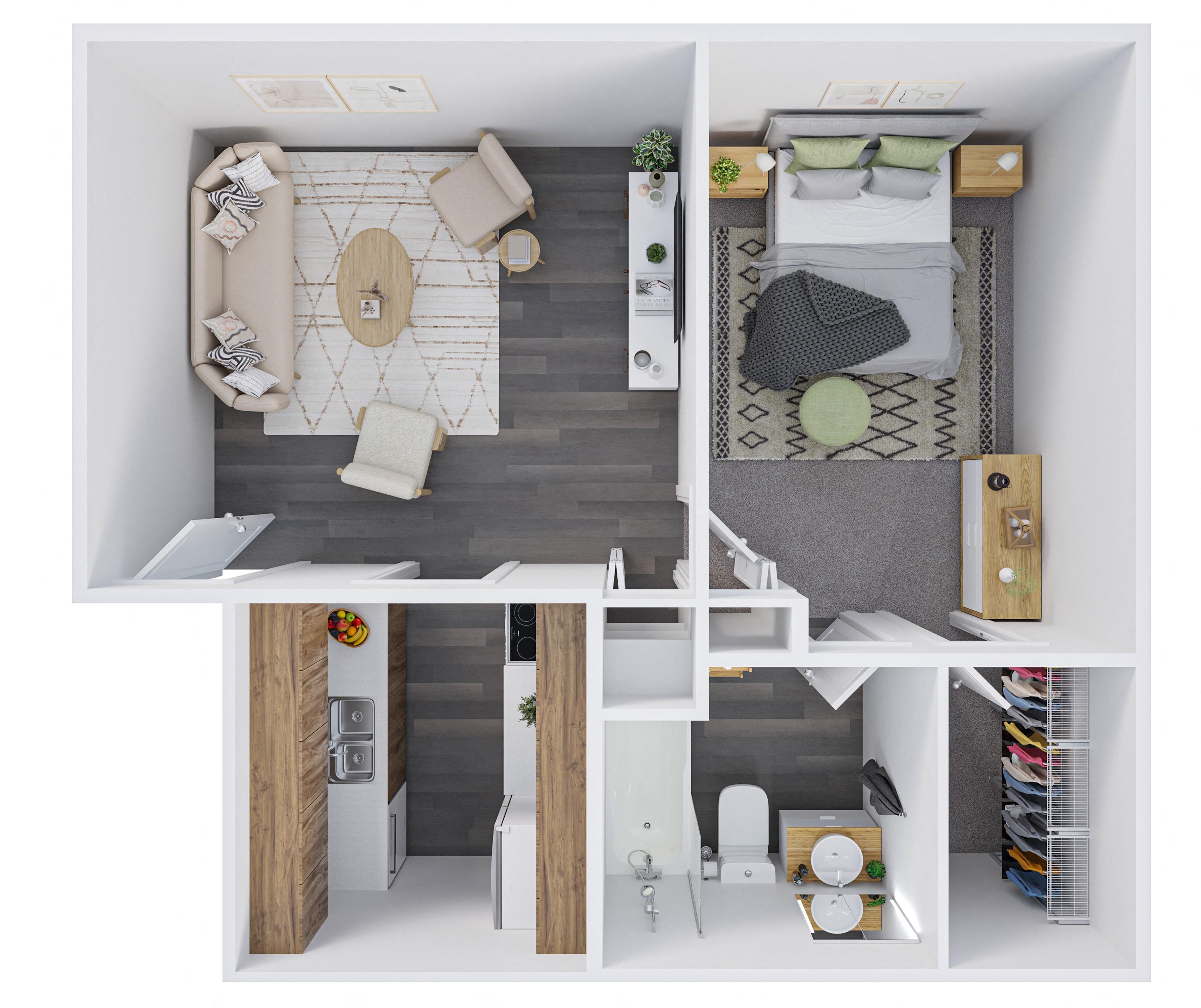 One Bedroom Small 204 204 floor plan