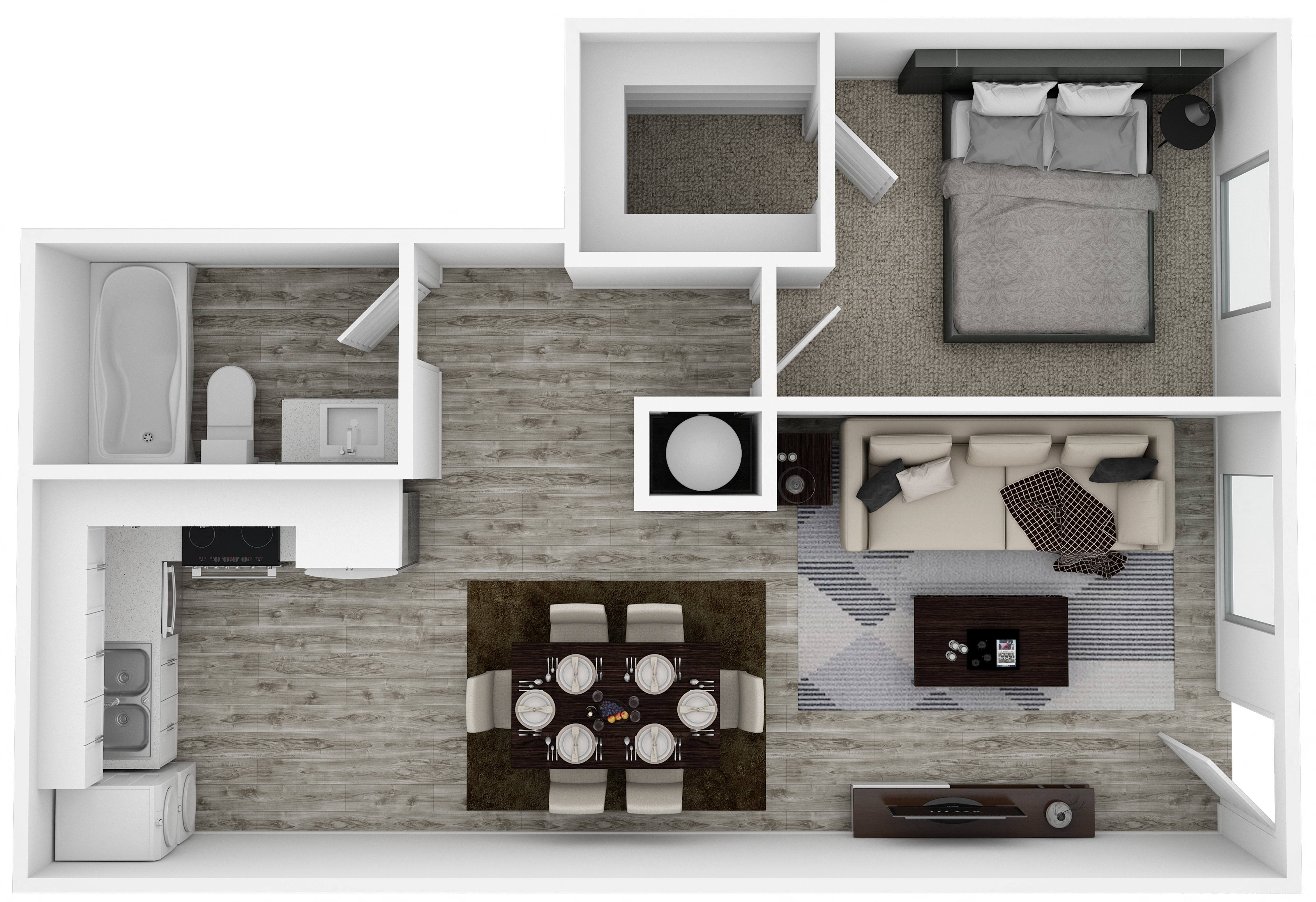One Bedroom 150 150 floor plan