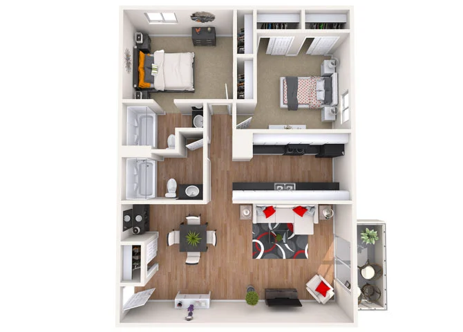 Two Bed, Two Bath 249 249 floor plan