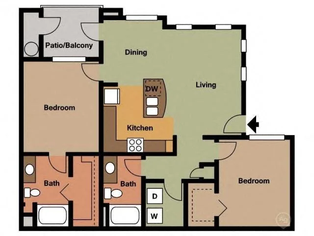 Fresian Two Bedroom Two Bathroom 3033 3033 floor plan
