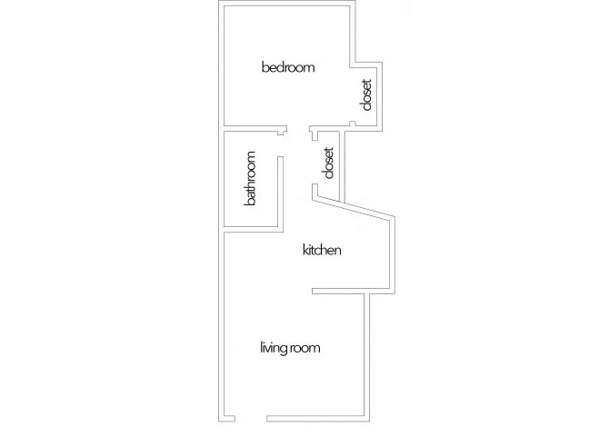 One Bedroom 25 25 floor plan