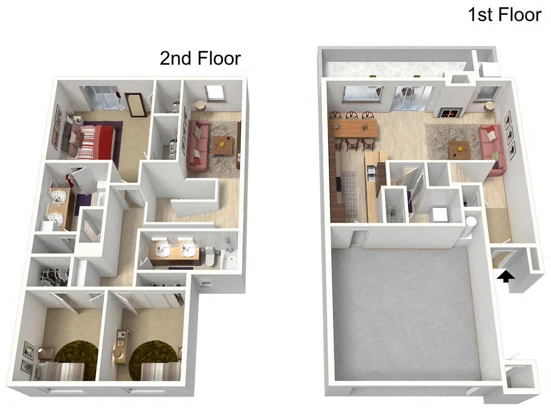 Three Bedroom 2.5 Bathroom 1874 sq ft 1486 1486 floor plan