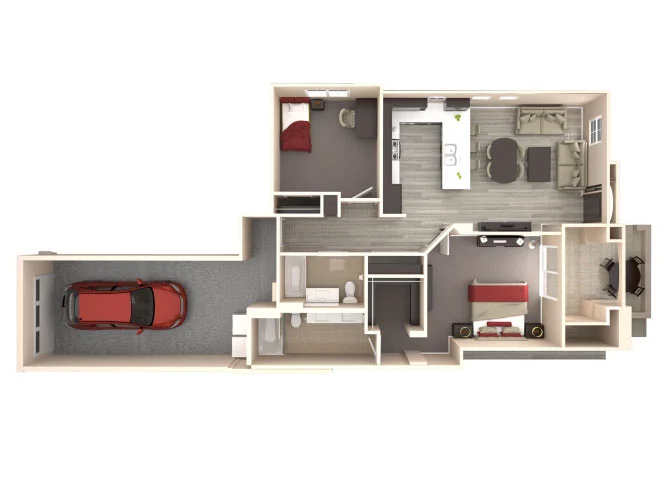 Santorini with Direct Access Garage 1042 1042 floor plan
