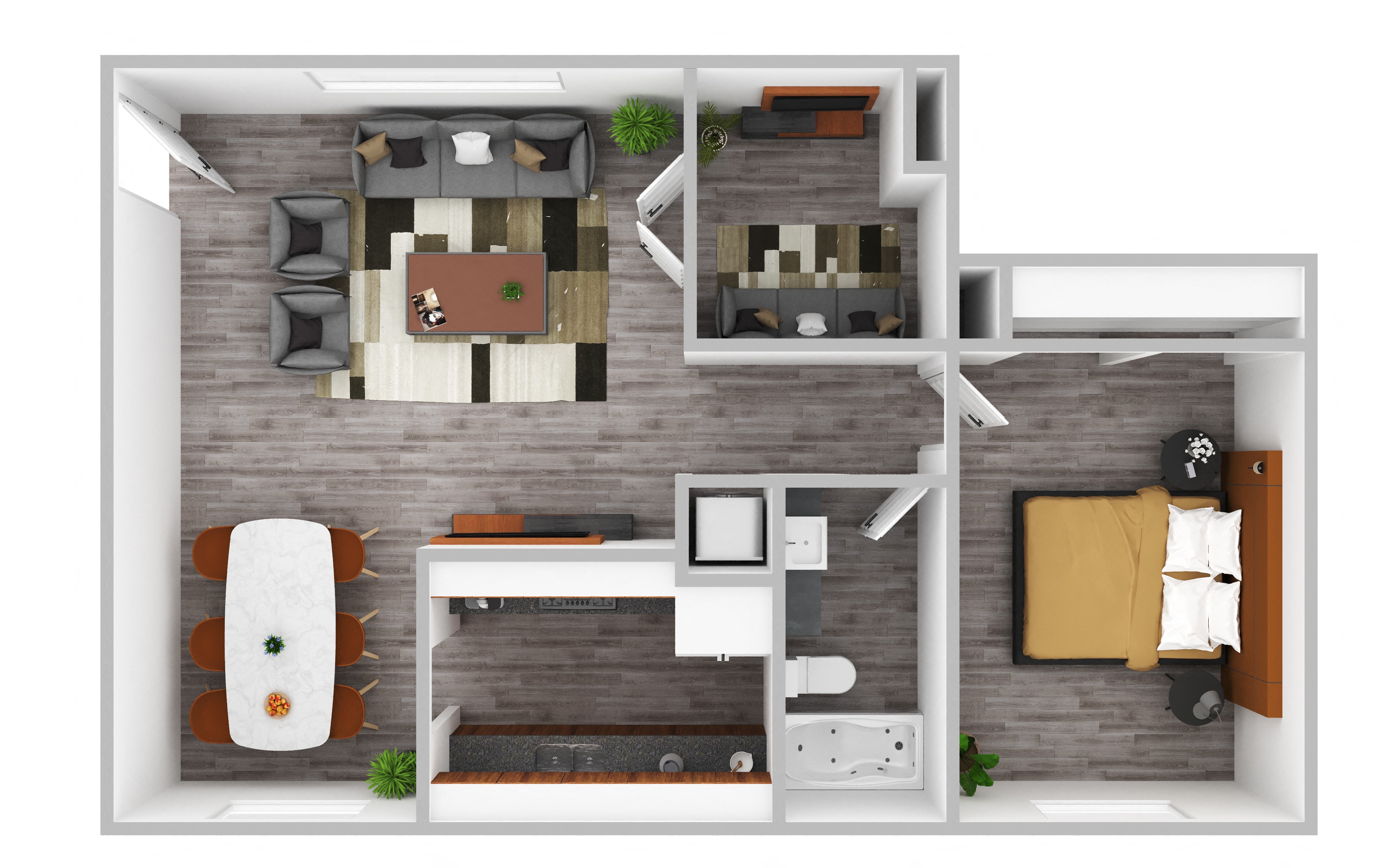 One Bedroom One Bathroom A3 A3 floor plan