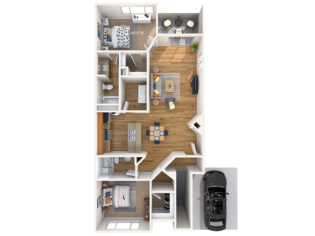 Two Bedroom 117 117 floor plan
