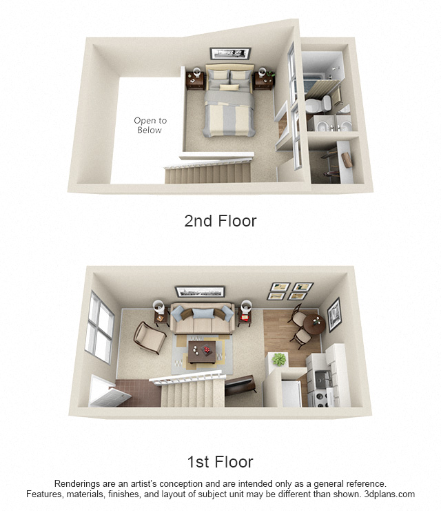 1 Bed Loft 092 092 floor plan