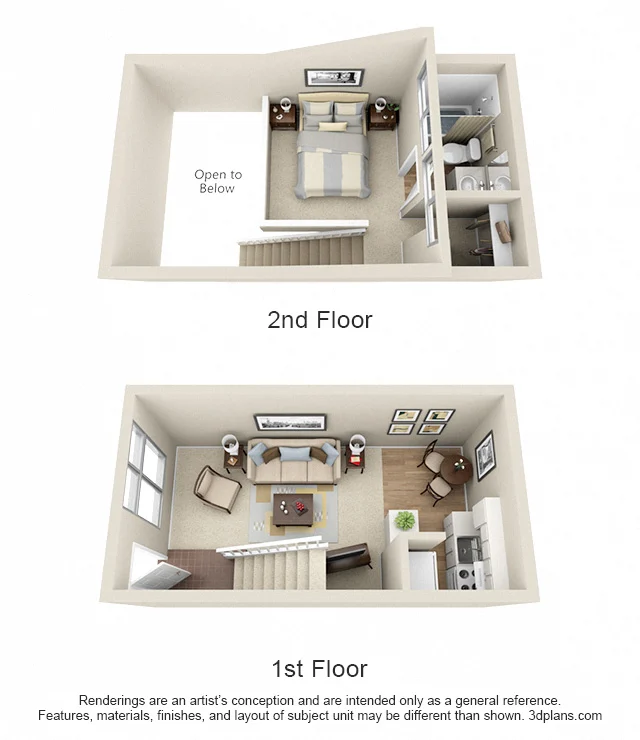 1 Bed Loft 106 106 floor plan