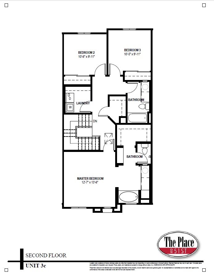 Three Bedroom 1065 1065 floor plan