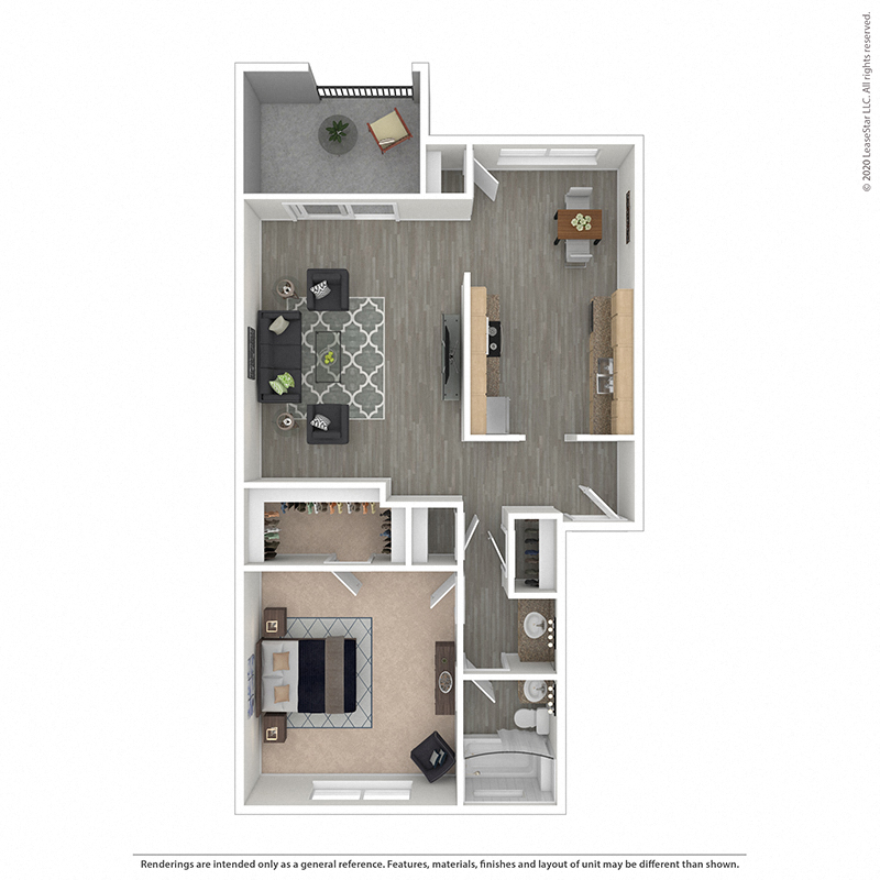 One Bedroom 40 40 floor plan