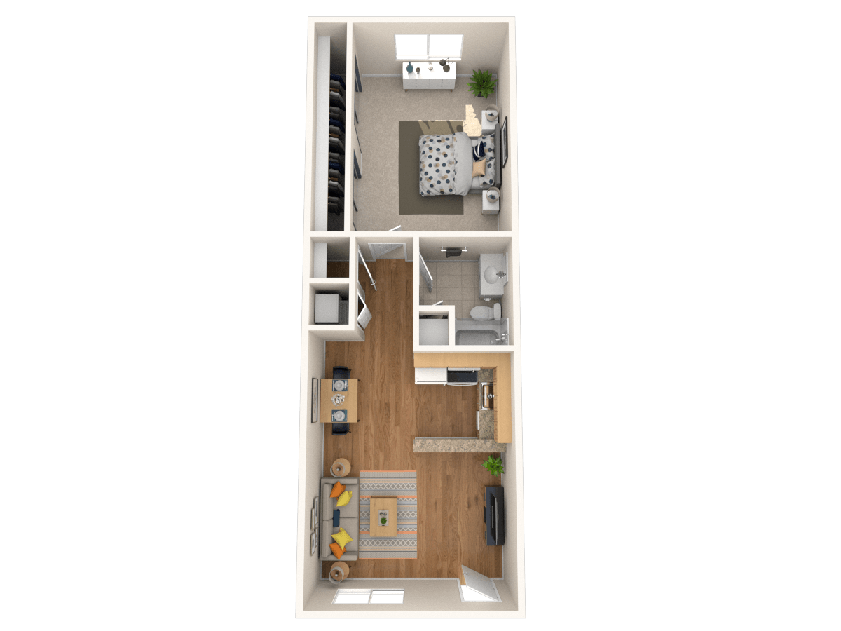 One Bedroom B 7314 7314 floor plan