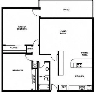 Two Bedroom 174 174 floor plan