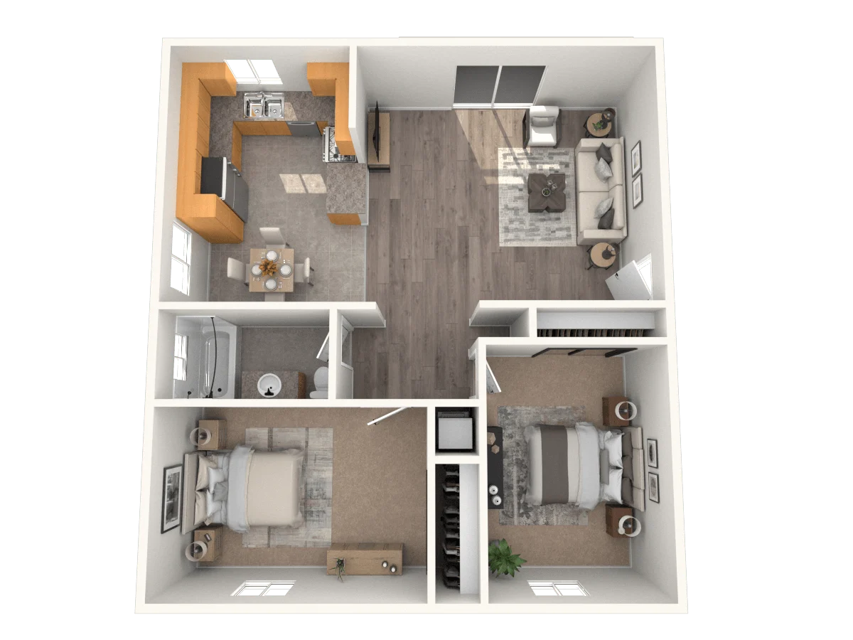2 bed 1 bath 032 032 floor plan