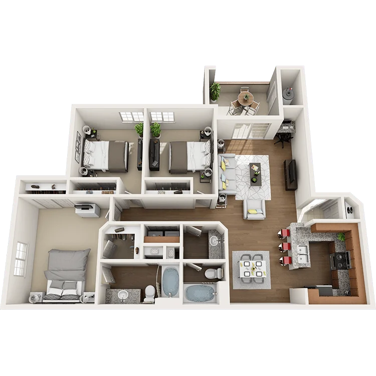 3 Bed 2 Bath 237 237 floor plan
