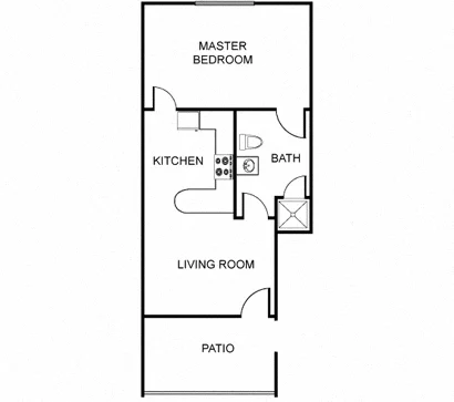 Unfurnished One Bedroom A203 A203 floor plan