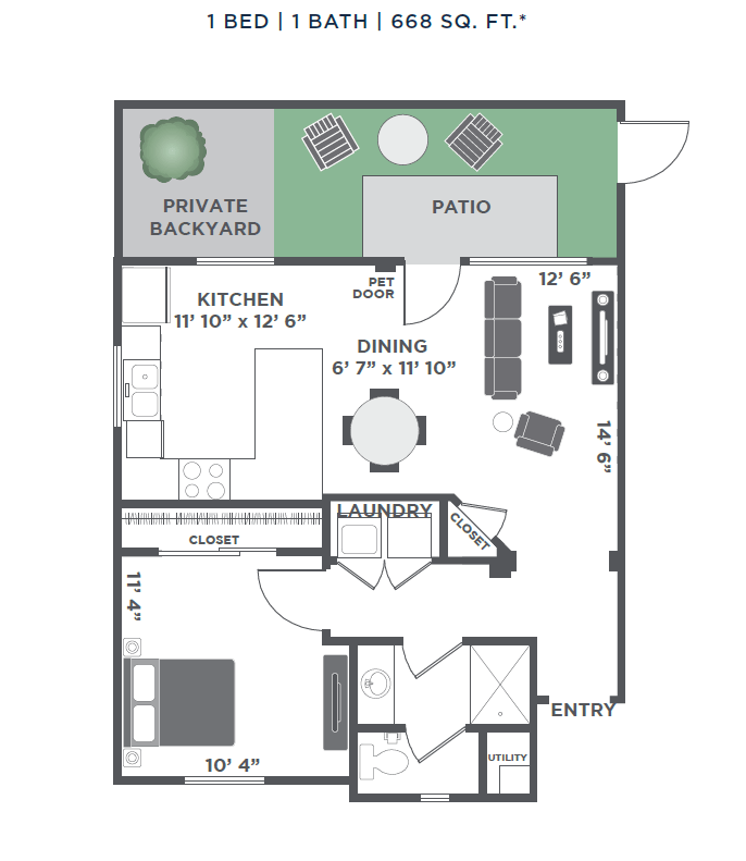 One Bedroom 037 037 floor plan