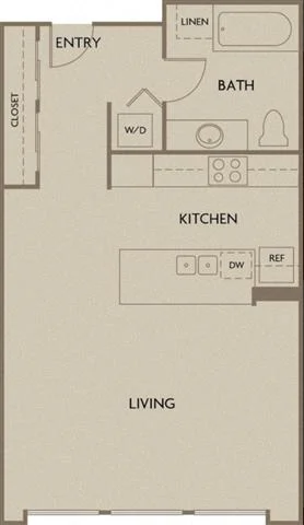 Studio (Industrial Lofts) 307 307 floor plan