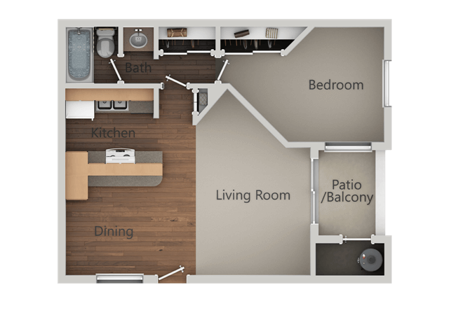 1X1 B 3056 3056 floor plan