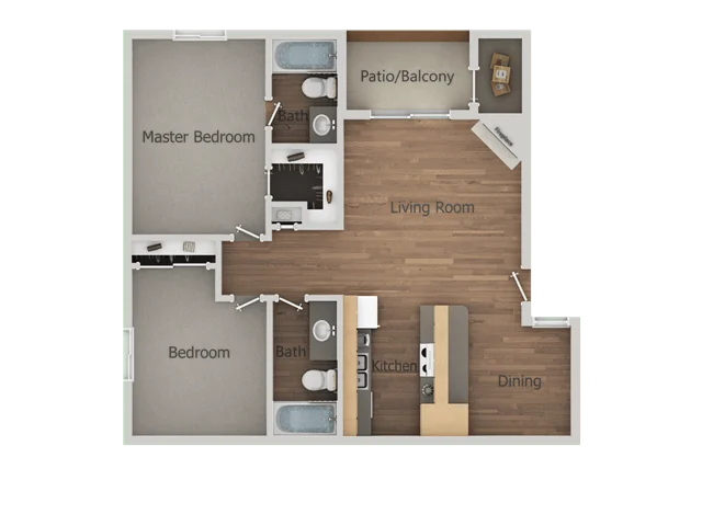 2x2 167 167 floor plan