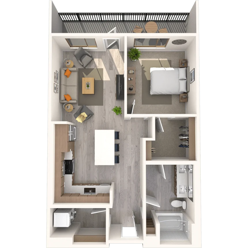 A2 1x1-810 SF 432 432 floor plan