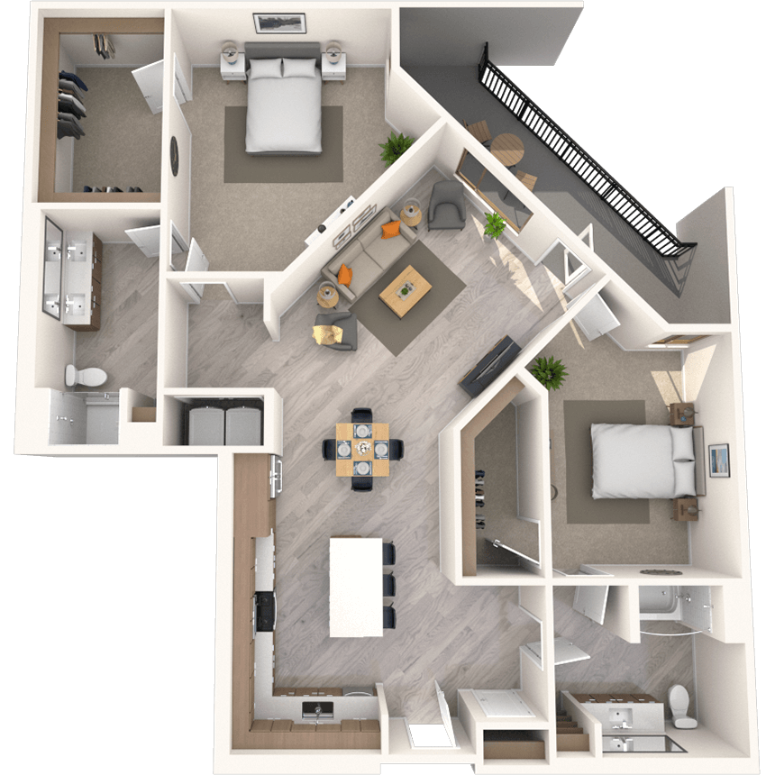 B5 2x2-1452 SF 502 502 floor plan