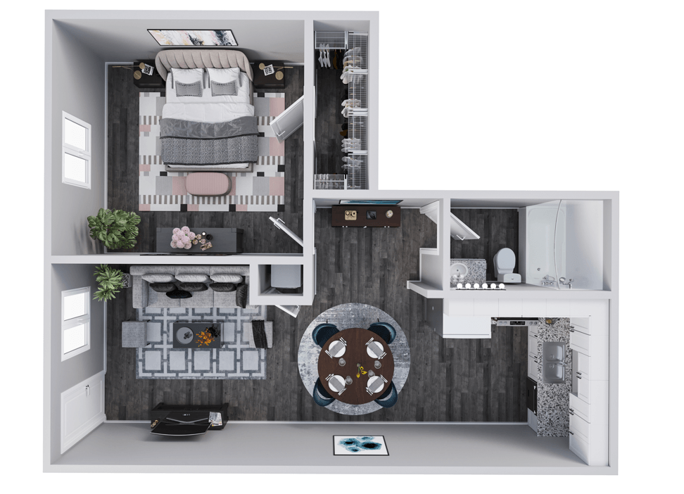 One Bedroom 211 211 floor plan