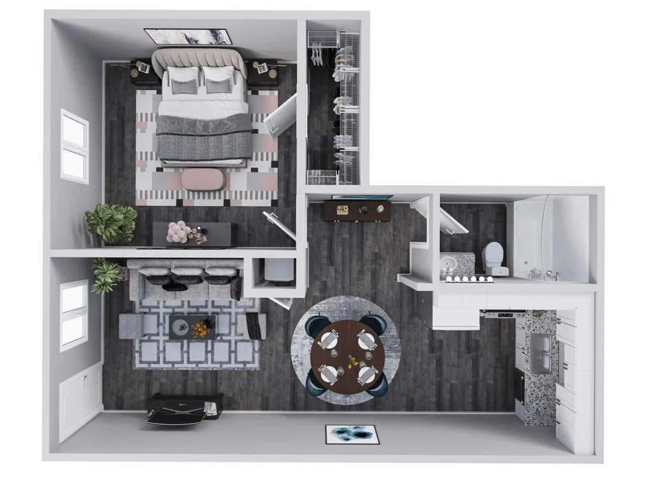 One Bedroom 107 107 floor plan