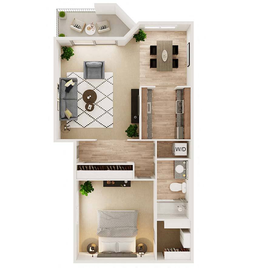 1x1 128 128 floor plan