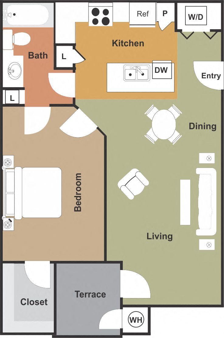 One Bedroom POB4 149 149 floor plan