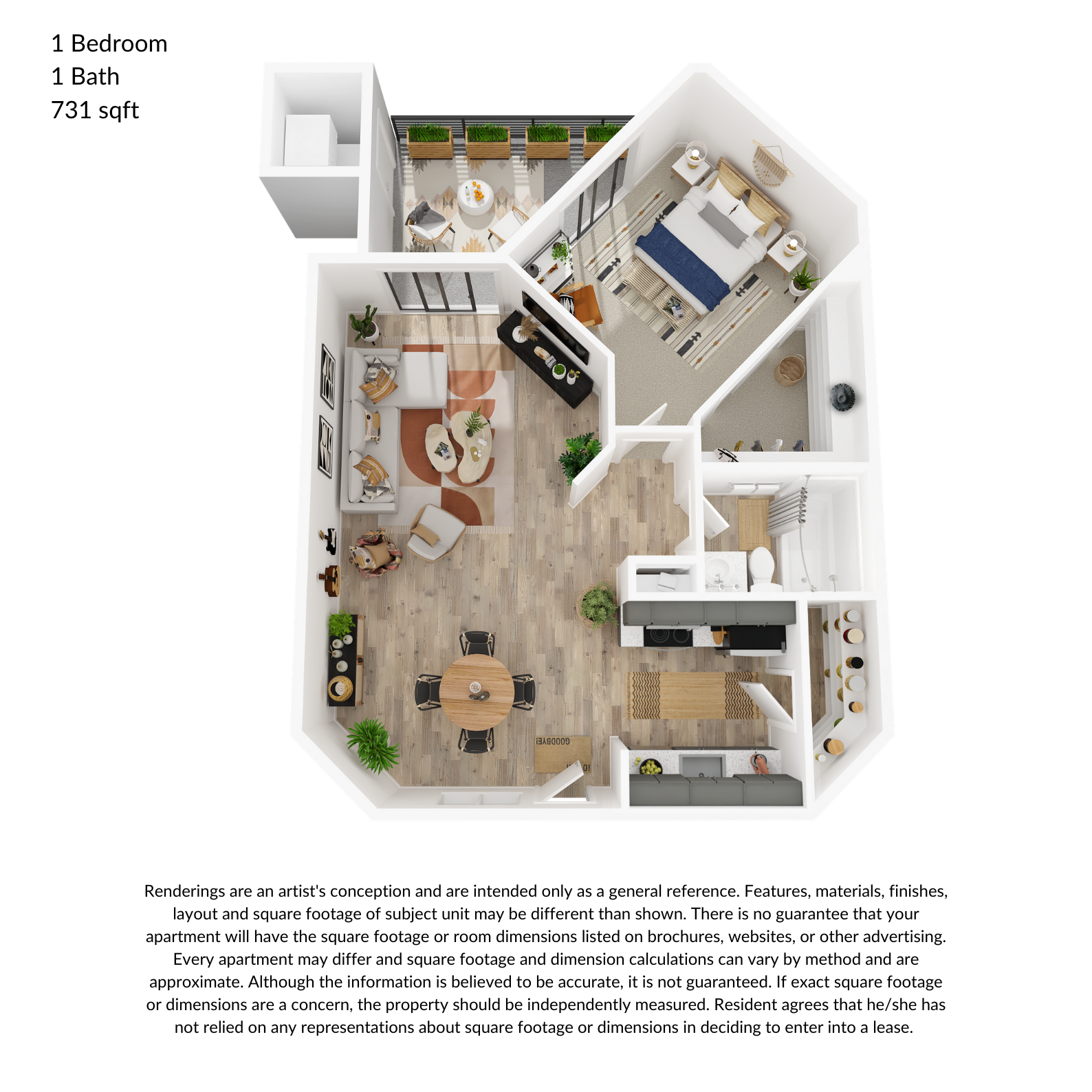 A1 1089 1089 floor plan