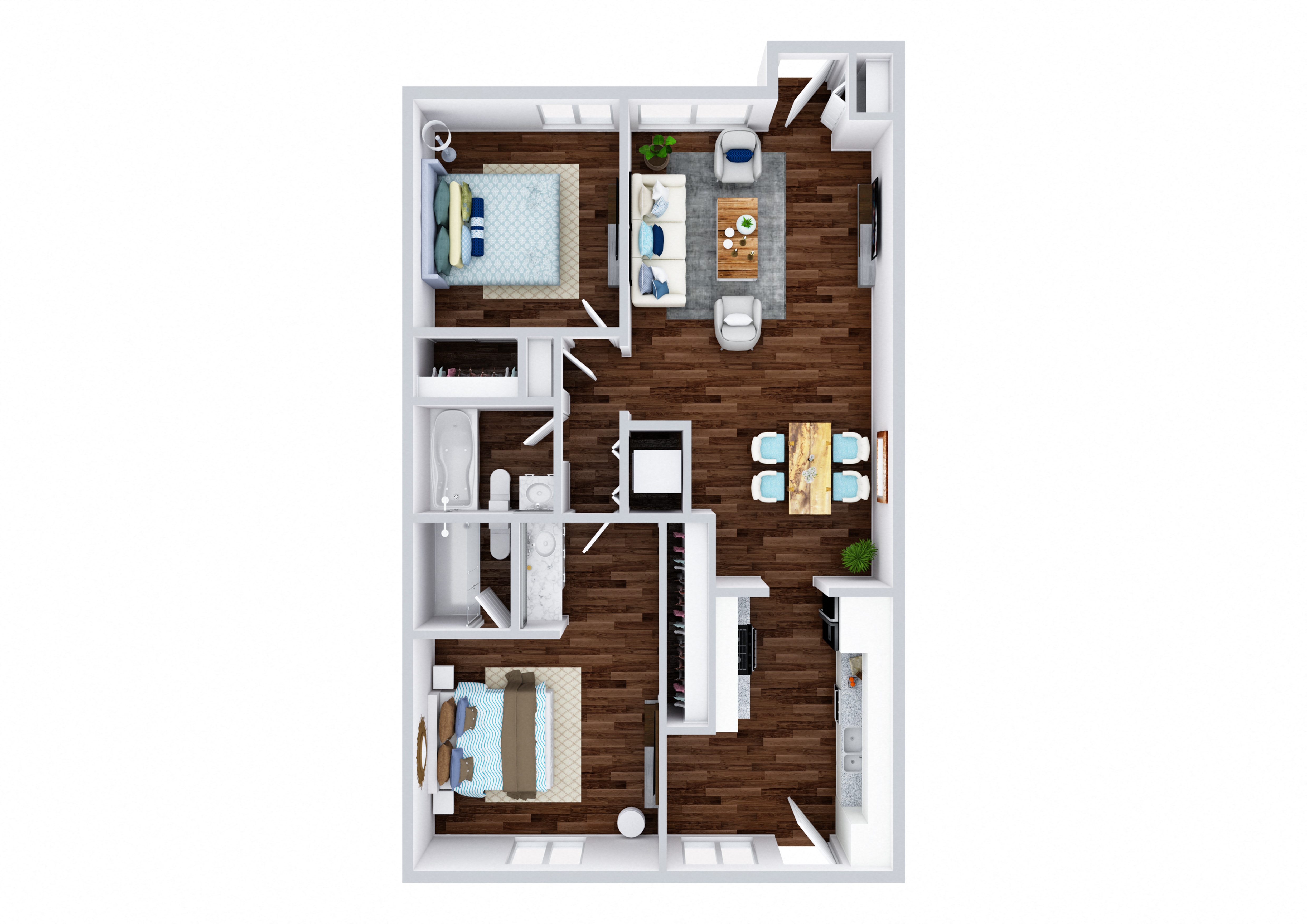 Two Bedroom 105 105 floor plan