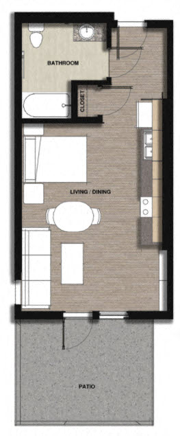 Studio Type A 2200-411 2200-411 floor plan