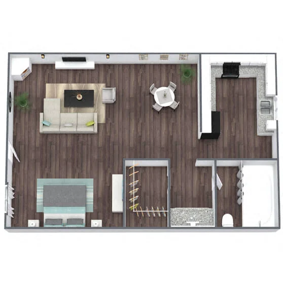 S1: 0 Bed 1 Bath 121 121 floor plan