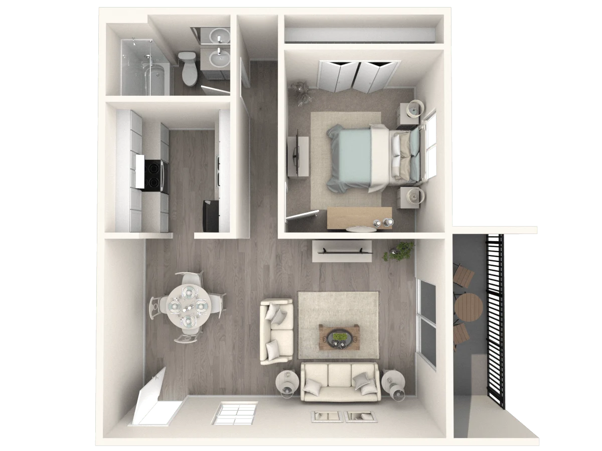 Renovated 1 Bed 1 Bath B-B21 B-B21 floor plan