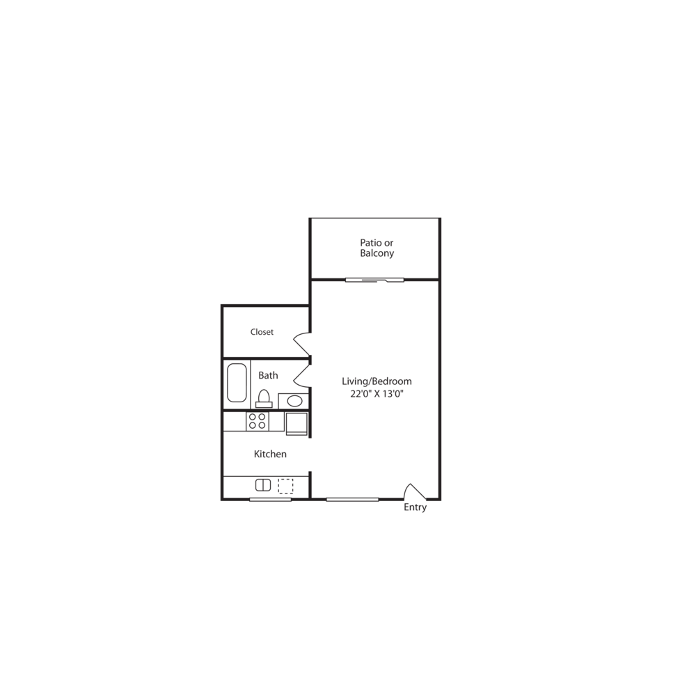 Renovated Studio M-M11 M-M11 floor plan