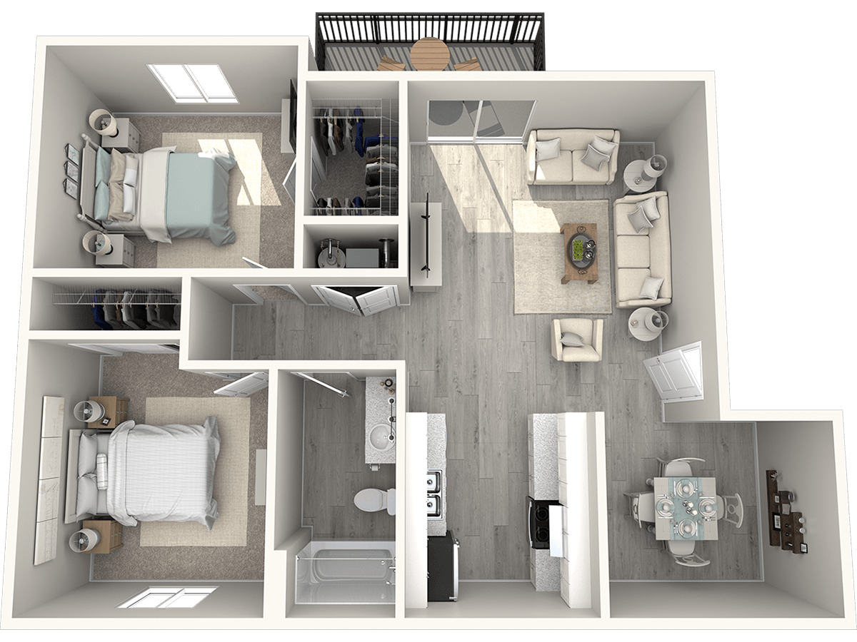 Two Bedroom One Bathroom W226 W226 floor plan