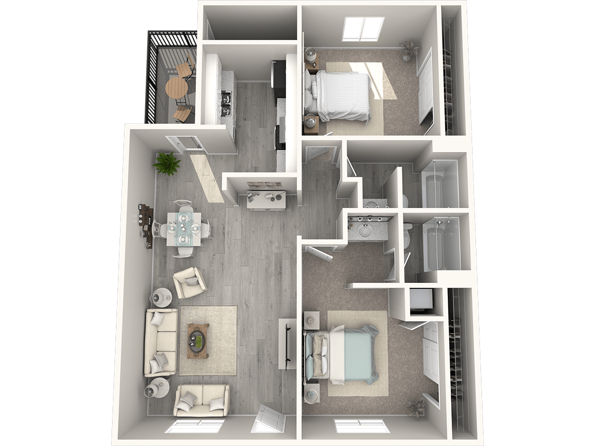 Two Bedroom Two Bathroom 0105 0105 floor plan