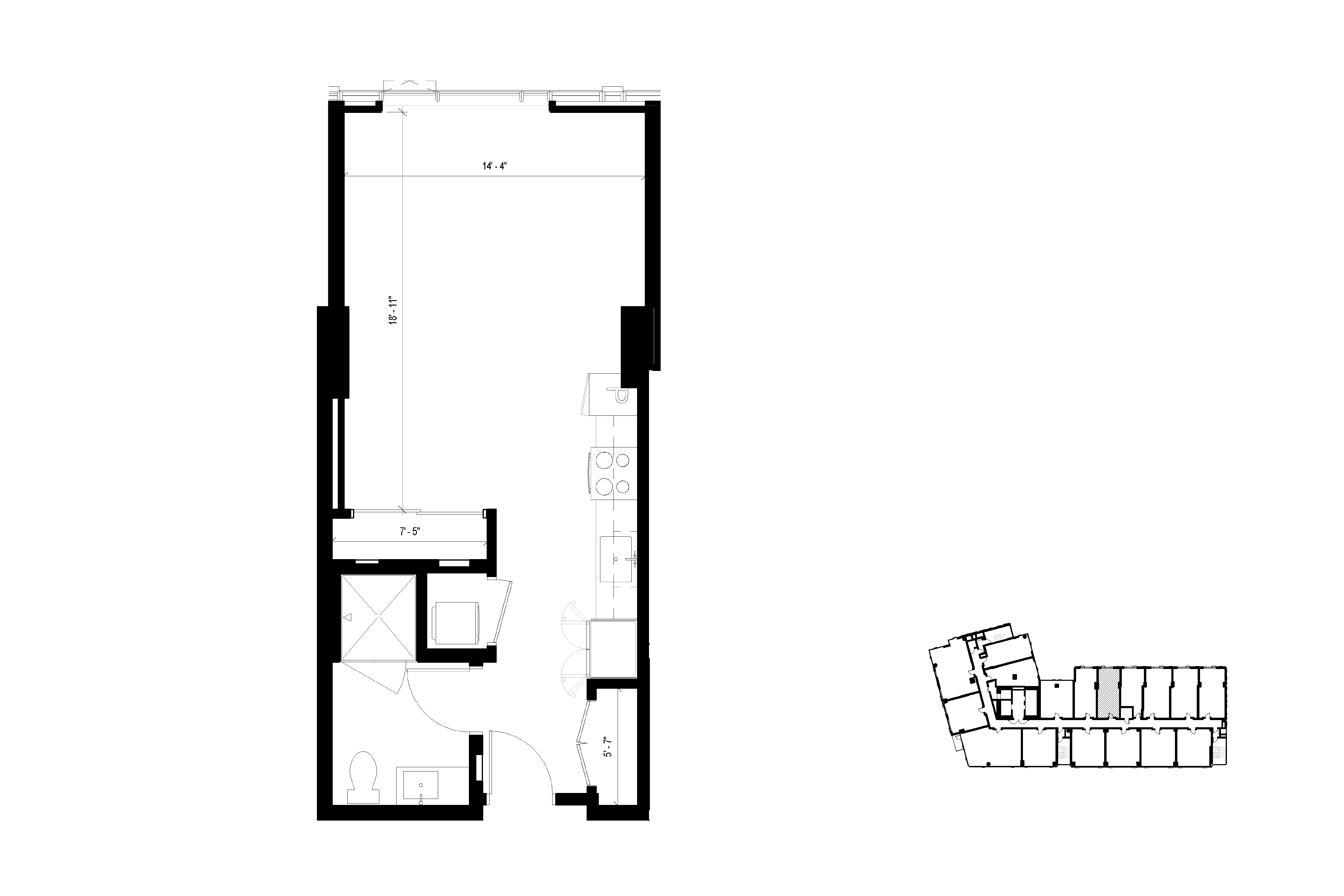 S4 Studio 1409 1409 floor plan
