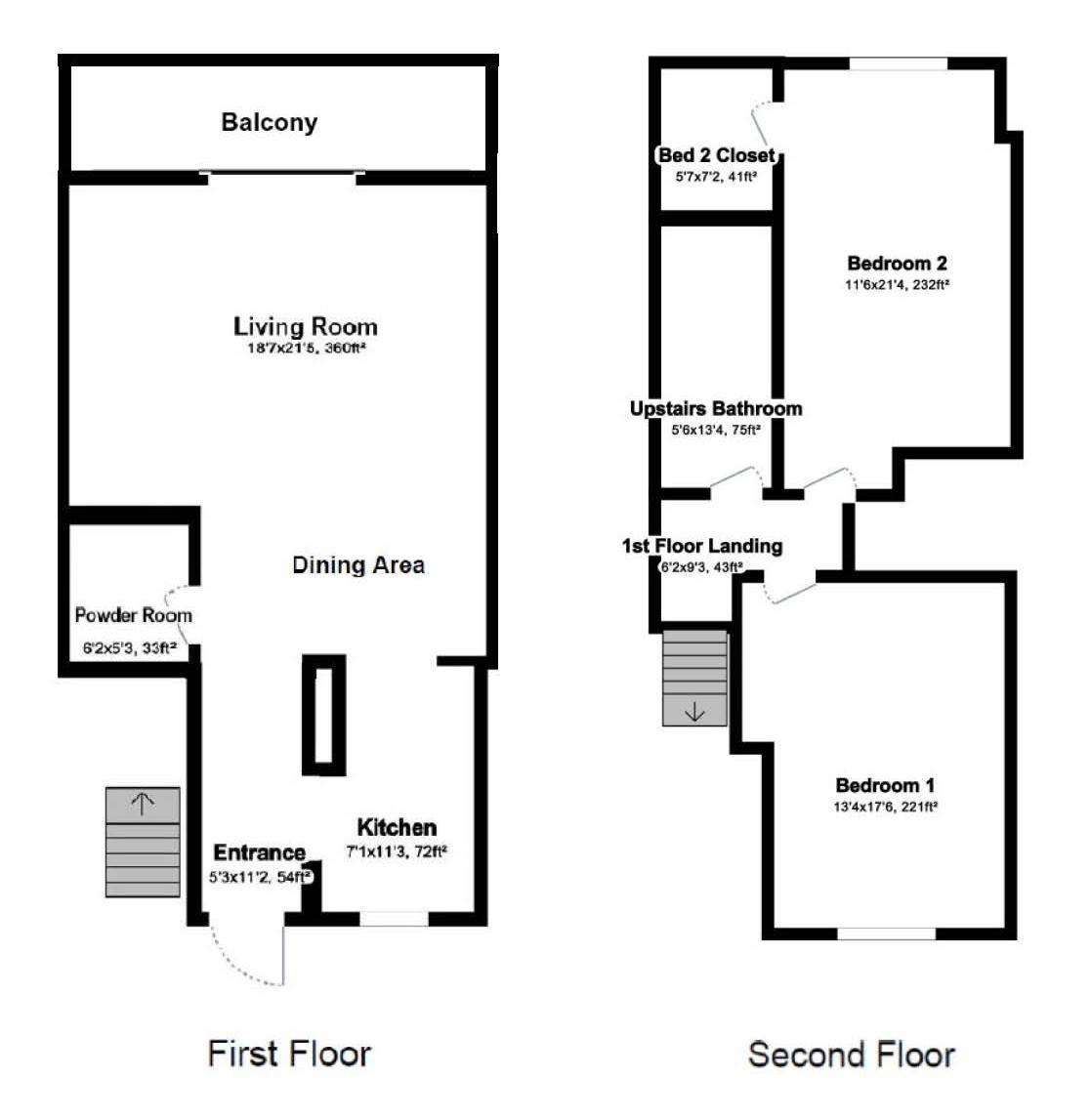 2 Bed 1.5 Bath 031 031 floor plan