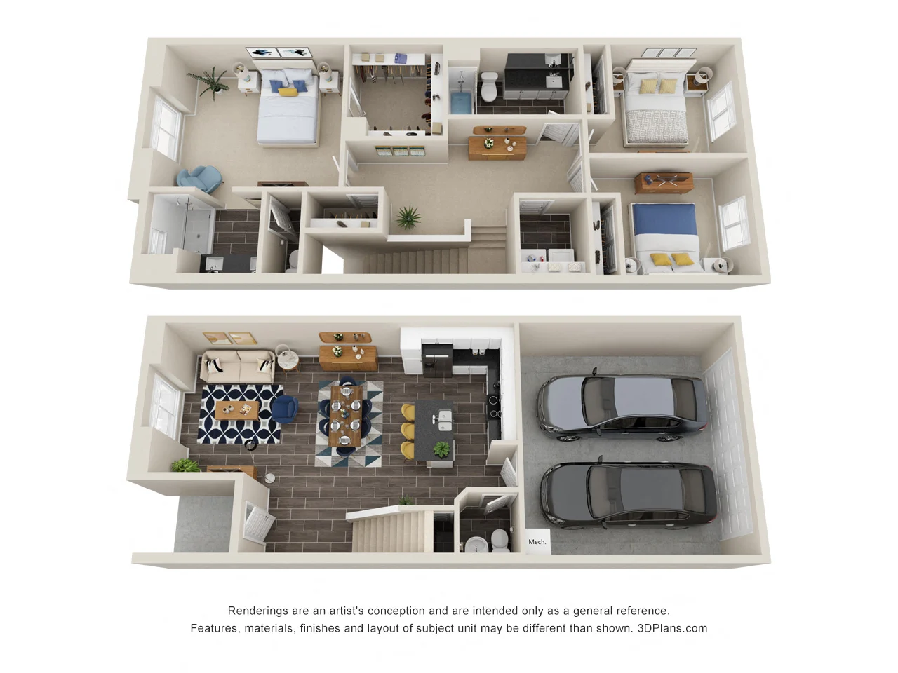 3A 1050 1050 floor plan