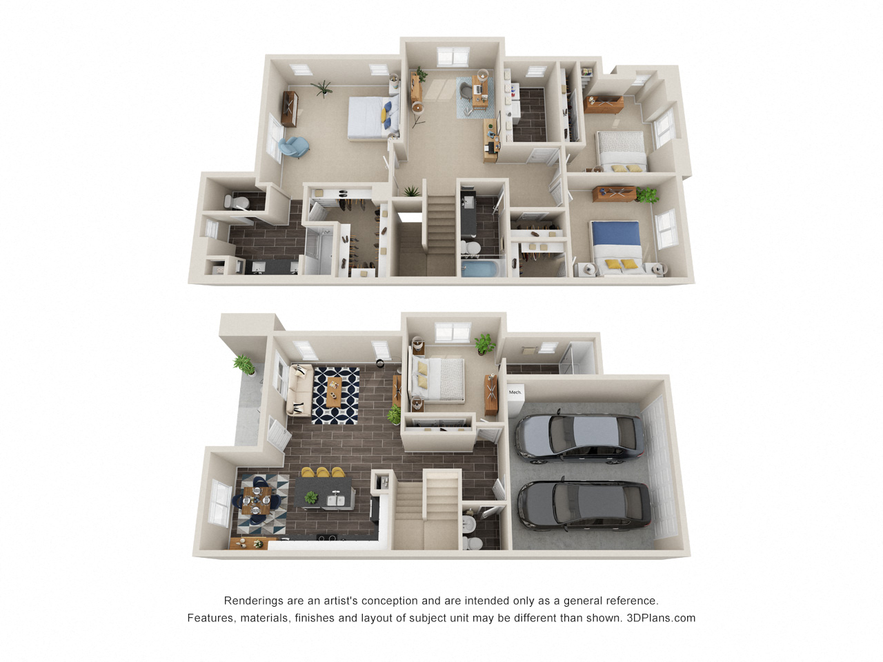 4B 1029 1029 floor plan