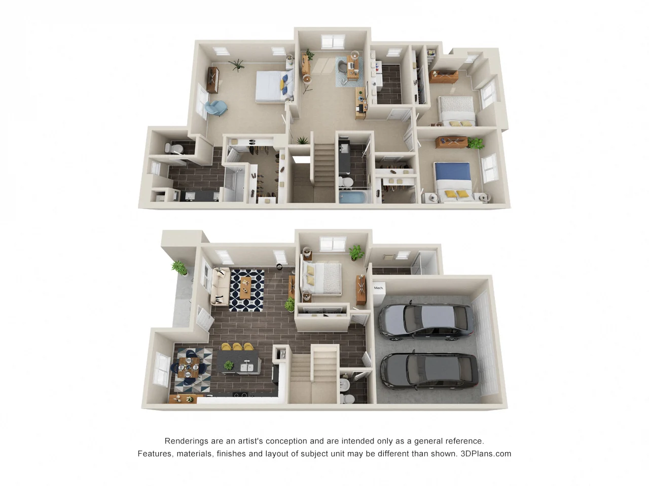 4B 1030 1030 floor plan