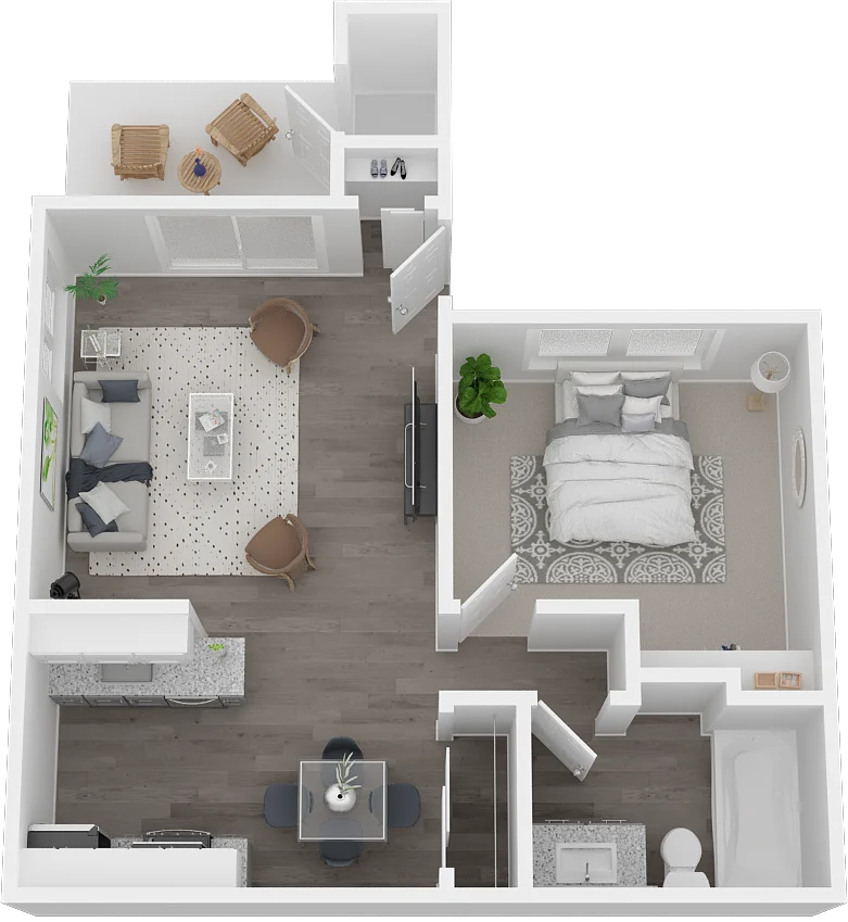 1x1 A1 817 817 floor plan