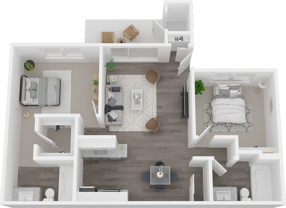 2x2 B1 831 831 floor plan