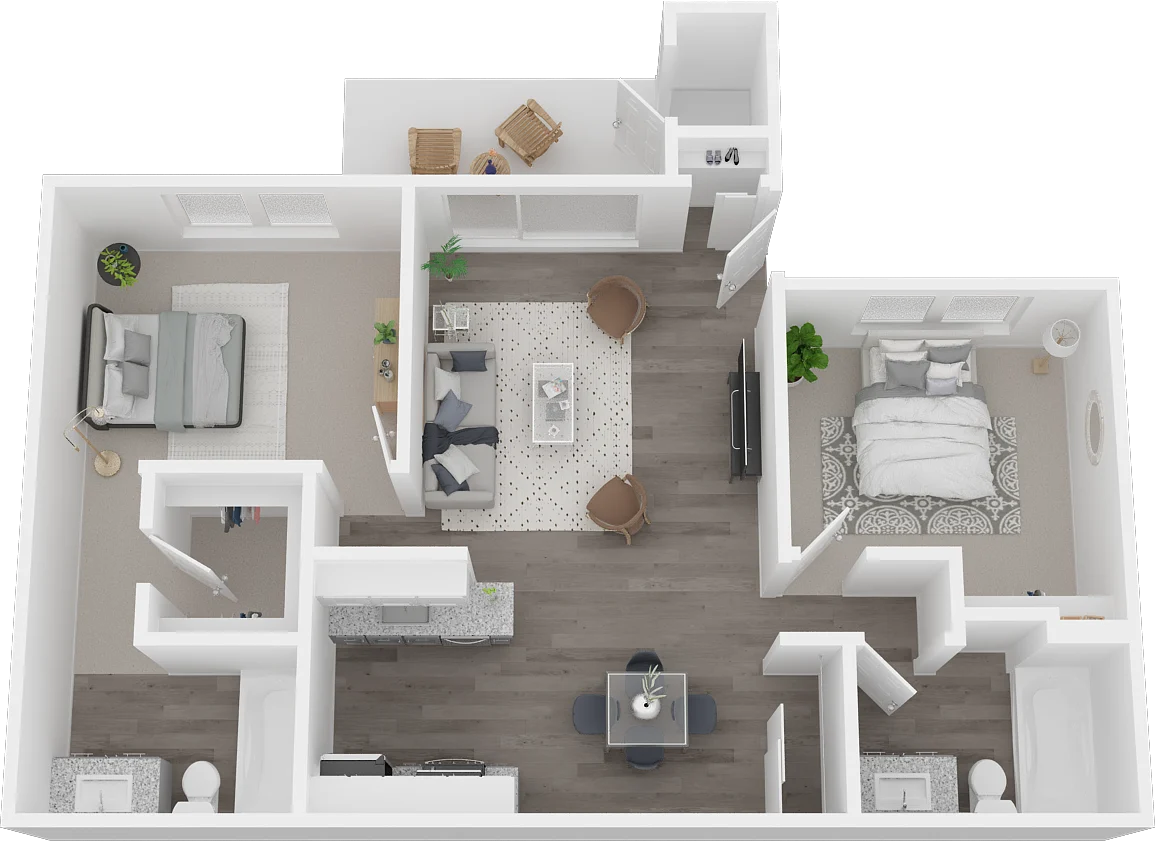 2x2 B1 831 831 floor plan
