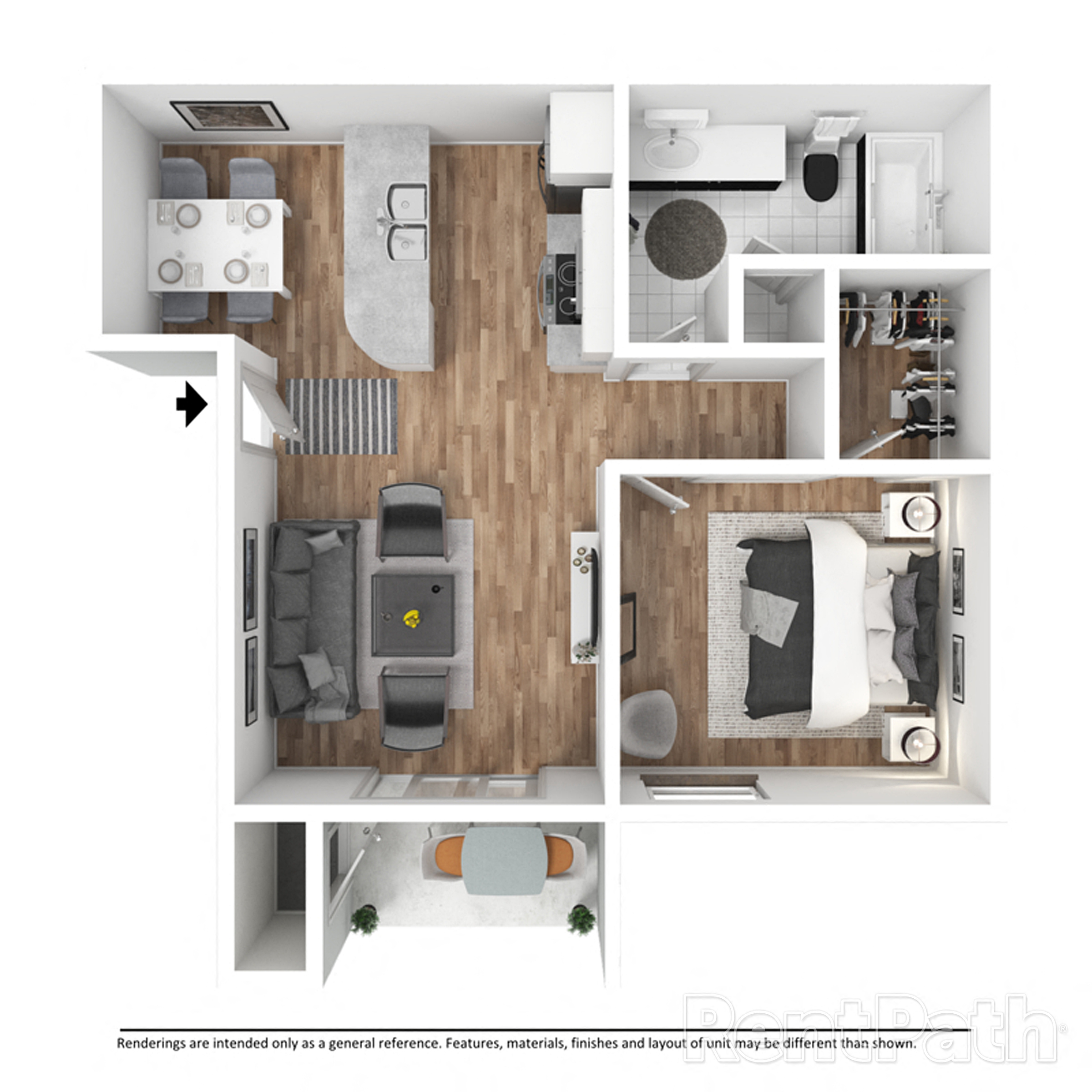 One Bedroom Large 210 210 floor plan